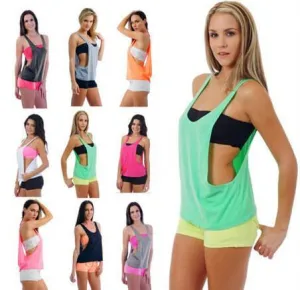 Pure Color Scoop Spaghetti Strap Sexy Vest