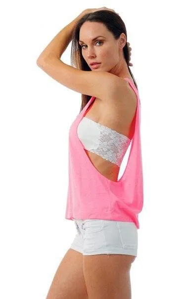 Pure Color Scoop Spaghetti Strap Sexy Vest