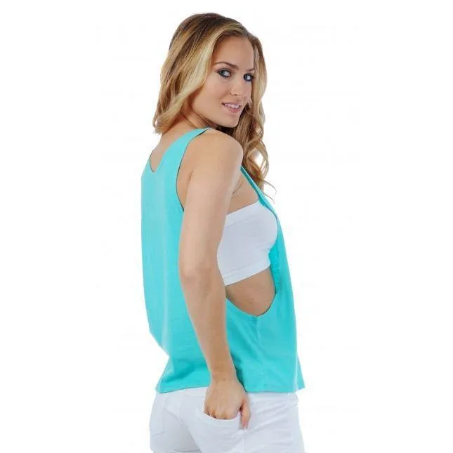 Pure Color Scoop Spaghetti Strap Sexy Vest