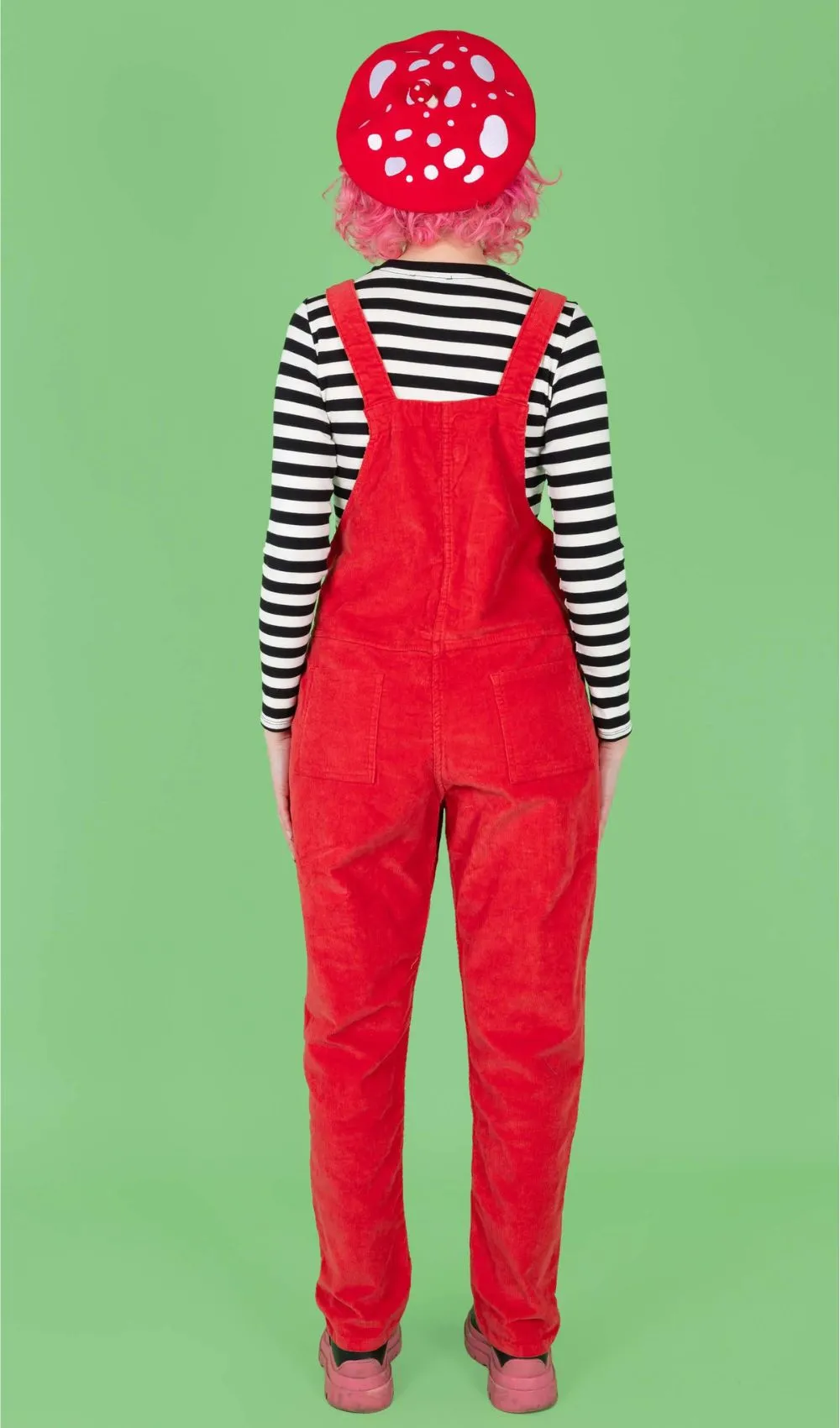 Run and Fly Red Cord Dungarees