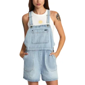 RVCA Succession Short Denim Overalls - Women's