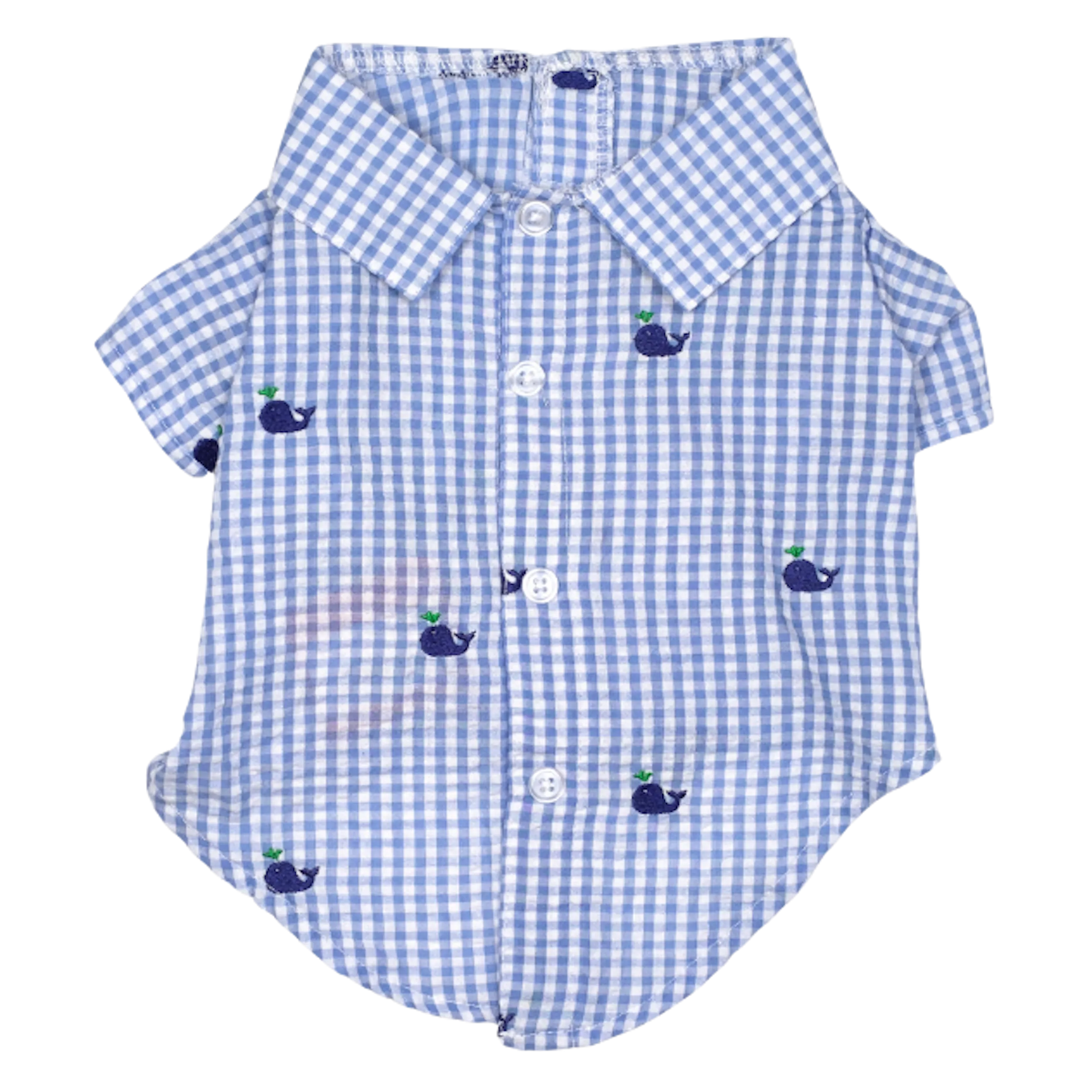 Shirt | Gingham Whales