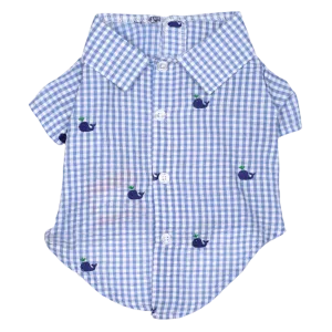 Shirt | Gingham Whales