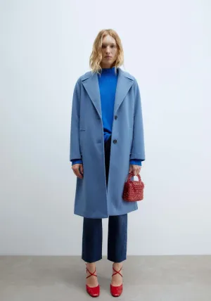 Single Breasted Coat - Royal