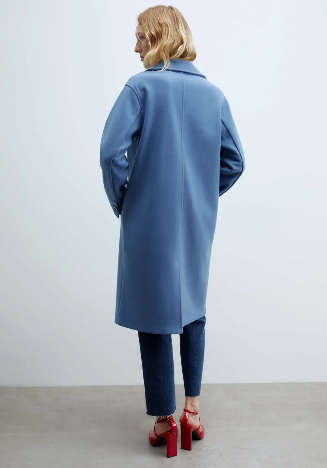Single Breasted Coat - Royal