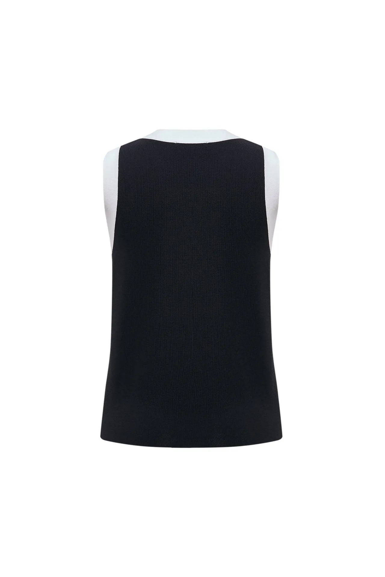Sleeveless Ribbon Front Top