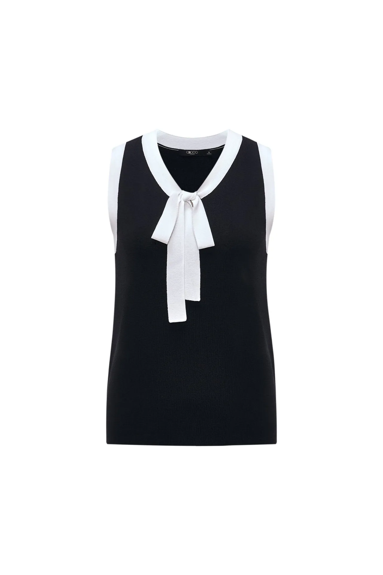 Sleeveless Ribbon Front Top