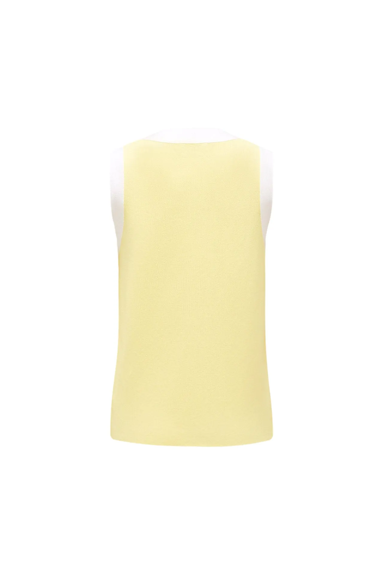 Sleeveless Ribbon Front Top