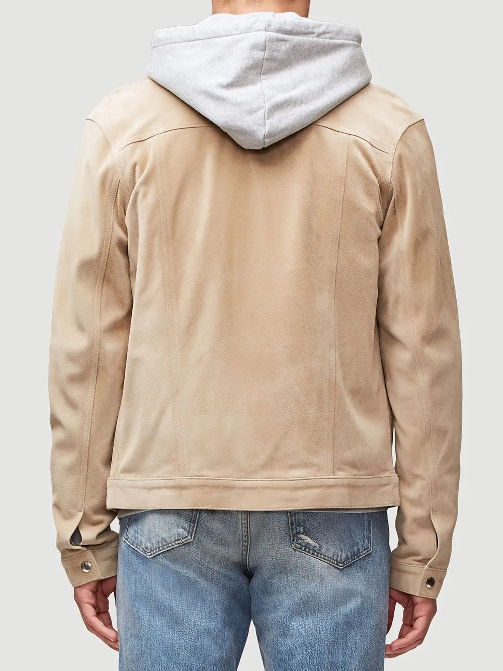 Suede Western Jacket -- Khaki