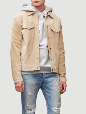Suede Western Jacket -- Khaki