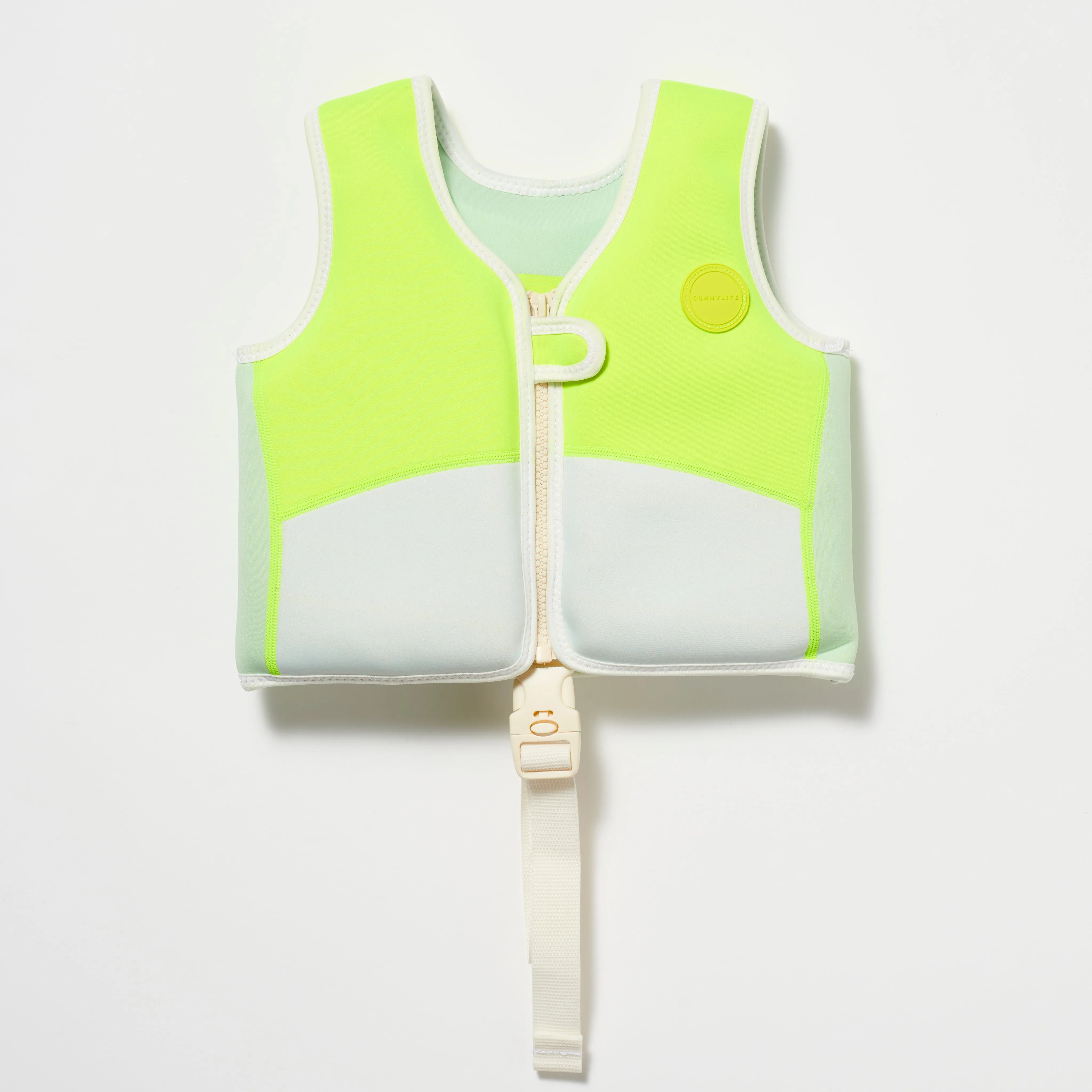 SUNNYLiFE Swim Vest Shark Tribe Blue Neon Citrus