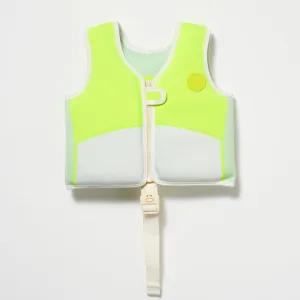 SUNNYLiFE Swim Vest Shark Tribe Blue Neon Citrus