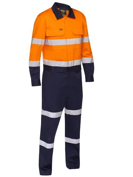 Taped Hi Vis Work Coverall With Waist Zip Opening - BC6066T