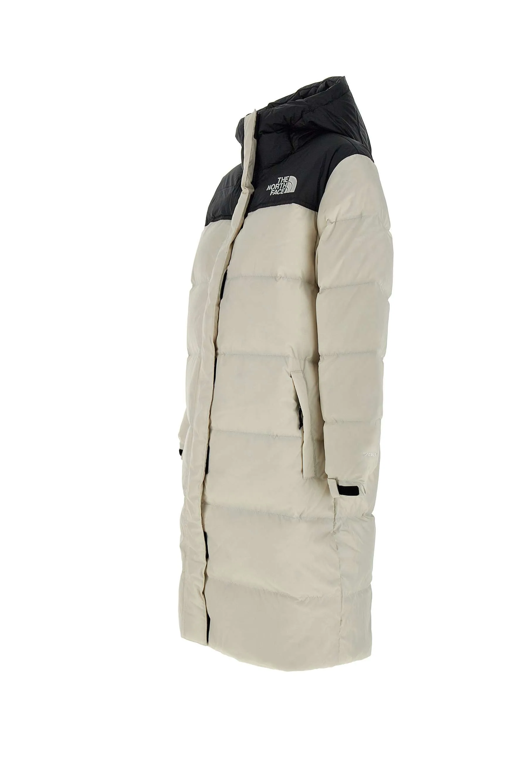 White Oversized Down Jacket with Hood