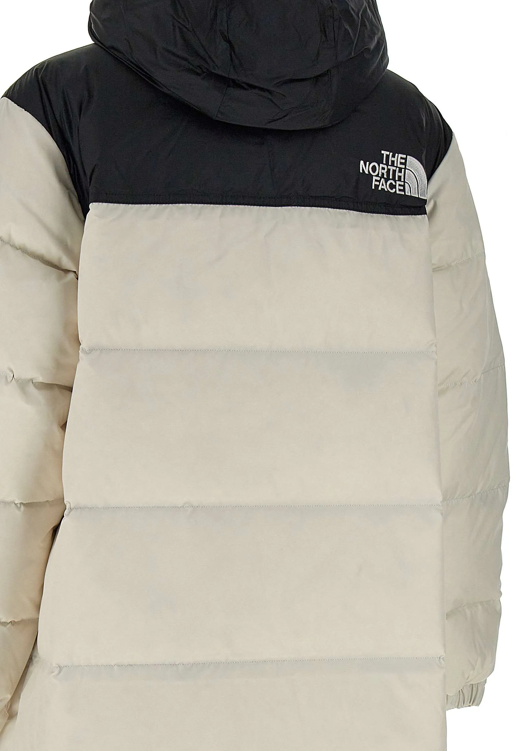 White Oversized Down Jacket with Hood