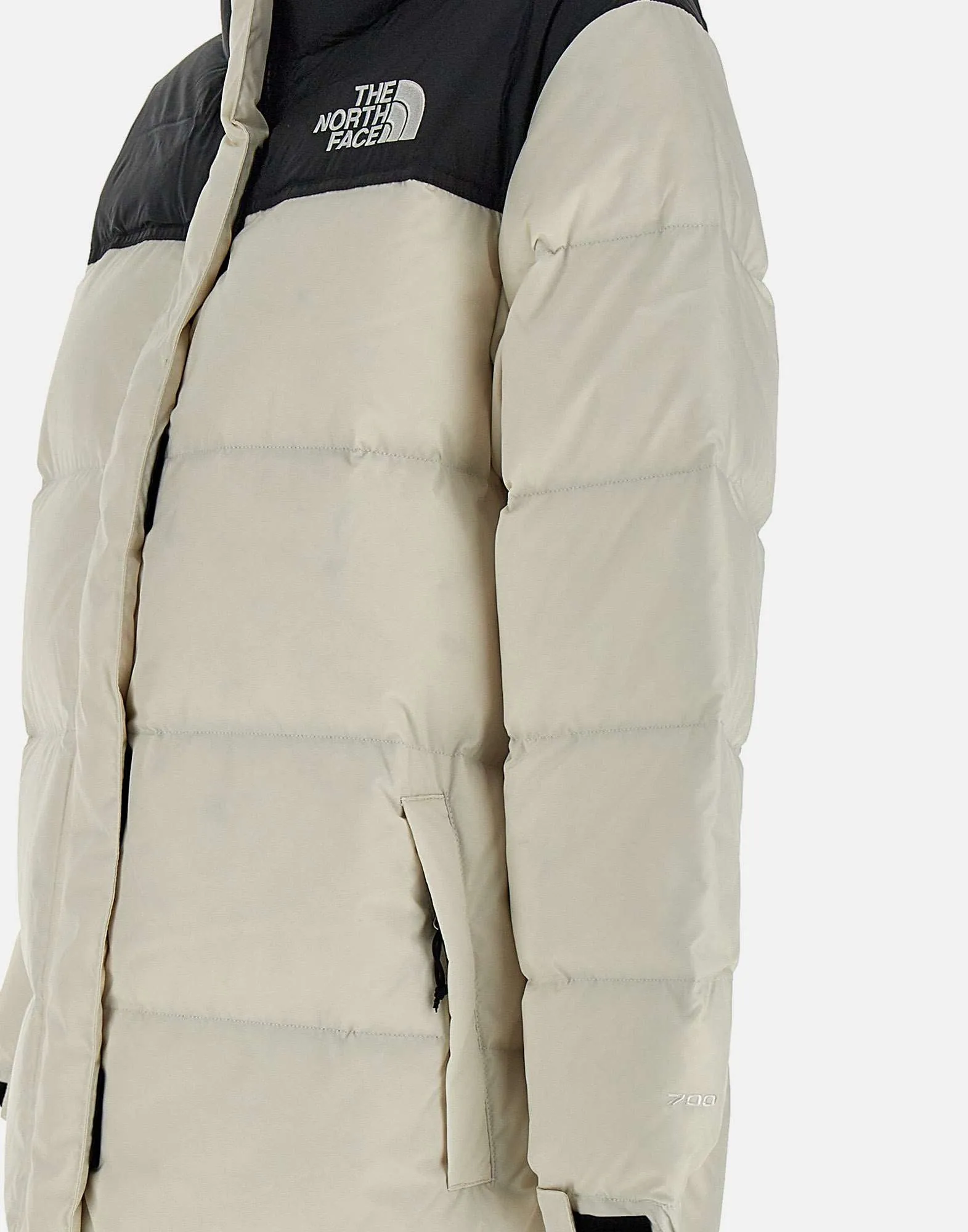 White Oversized Down Jacket with Hood