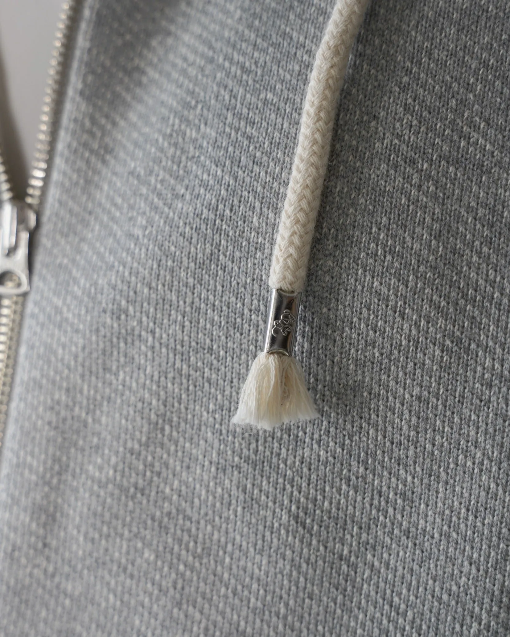 Wonder Looper 876gsm Double Heavyweight French Terry Zip Hoodie - Heather Grey