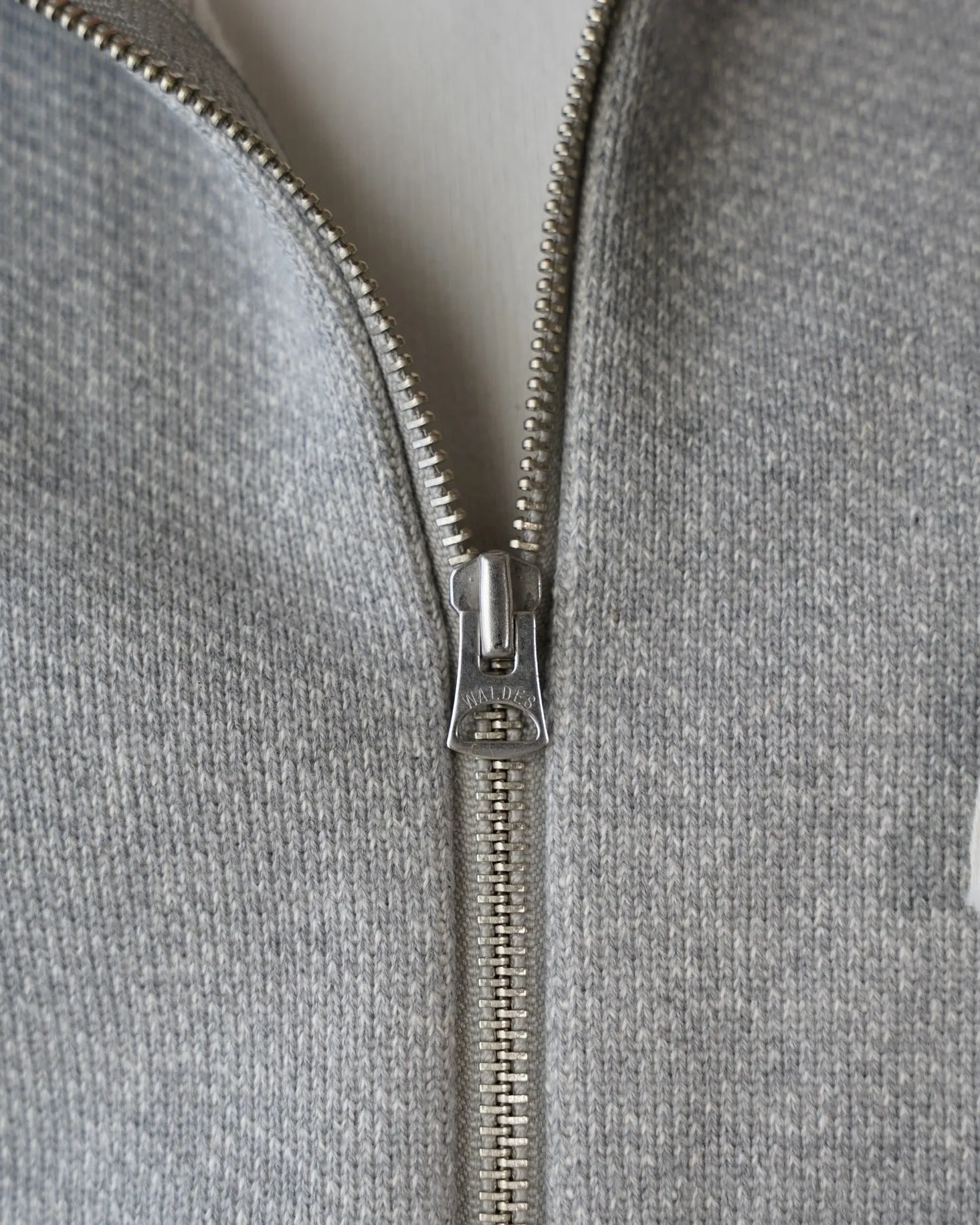 Wonder Looper 876gsm Double Heavyweight French Terry Zip Hoodie - Heather Grey