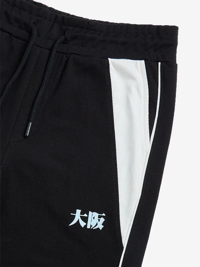 Y&F Kids Black Mid-Rise Track Pants